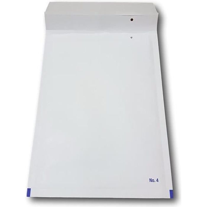100 Enveloppes papier à Bulles blanche PRO D-4 180 x 265 mm (dimension pochette intérieure) type D4 enveloppe matelassé blanc 200 x