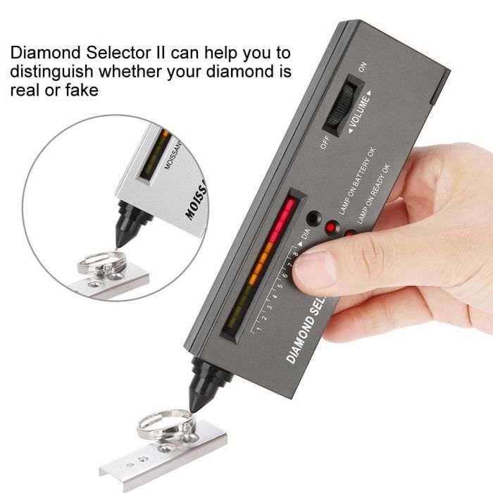 VINGVO Sélecteur II de diamant Sélecteur II Testeur de Bijoux Diamant Moissanite Pratique Ensemble Outil de Test Portable