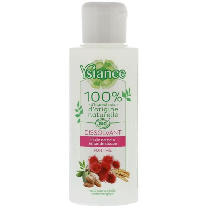 YSIANCE BIO Dissolvant huile de ricin et amande douce - 100 ml