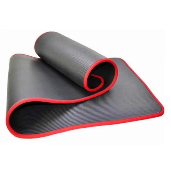 DZ22908-Tapis de yoga - tapis de yoga antidérapant avec banderie de tapis de yoga inclus inclus Tapis d'exercice épais idéal pour