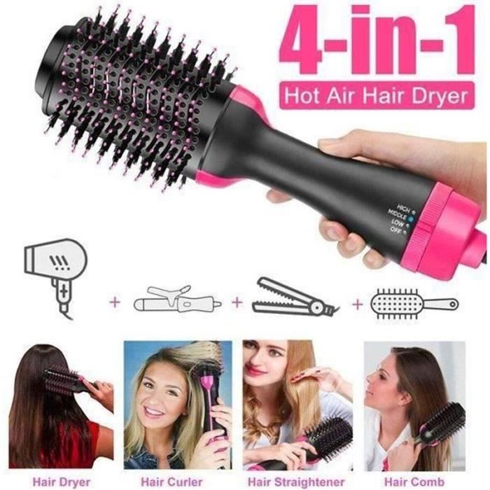 PC28390-Brosse Soufflante Rotative, Brosse Lissante Chauffante Electrique Multifonctionnels Sèche-Cheveux 3 en 1, sèche-cheveux br