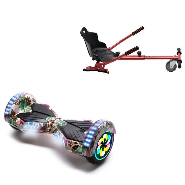 Hoverboard 8 Pouces et Standard Hoverkart Kit, Transformers SkullColor PRO, Standard Autonomie