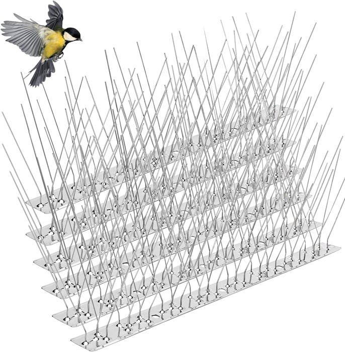 MSJSZP Lot De 6 Pointes De Sécurité Anti-escalade En Métal Durable Et Léger Avec Vis Autotaraudeuses Pour Clôture En Métal, Fil De Rasoir, Clôture Murale, Lot De 6 (H375