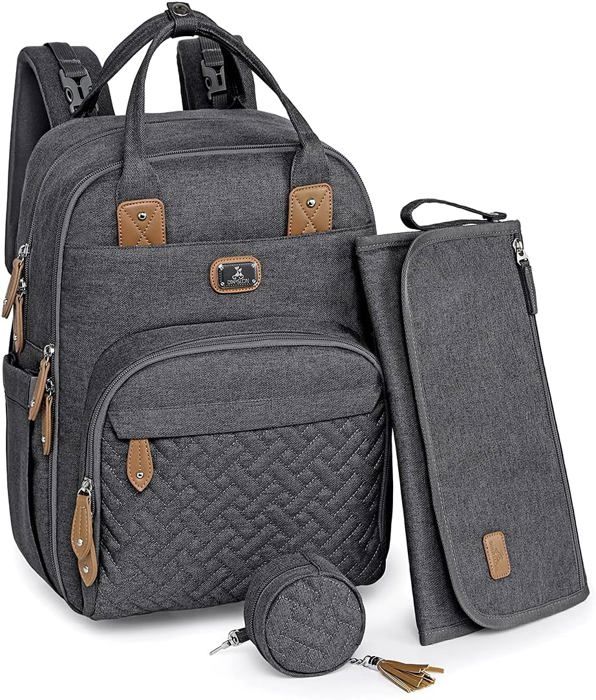NEOtech Care Sac à dos à langer pour bébé garçon ou fille, avec sangles à poussette/Organisateur couches, biberons et accessoires nouveau-né (Bleu