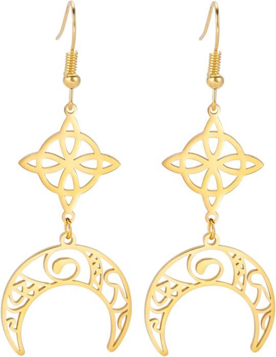 Boucles D’oreilles Nœud Celtique – Bijou Minimaliste Porte-bonheur, Cadeau Saint-Valentin Pour Femme Ou Fille
