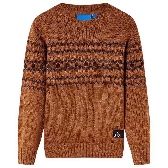 Pull-over tricoté pour enfants cognac 92/104/116/128/140 Pull-over tricoté pour enfants cognac 92/104/116/128/140
