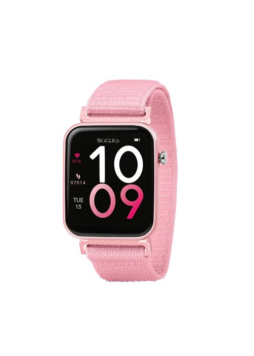 Tikkers S13 Montre Connectée 1.78 Rose - Bracelet Tissu Cardio & GPS