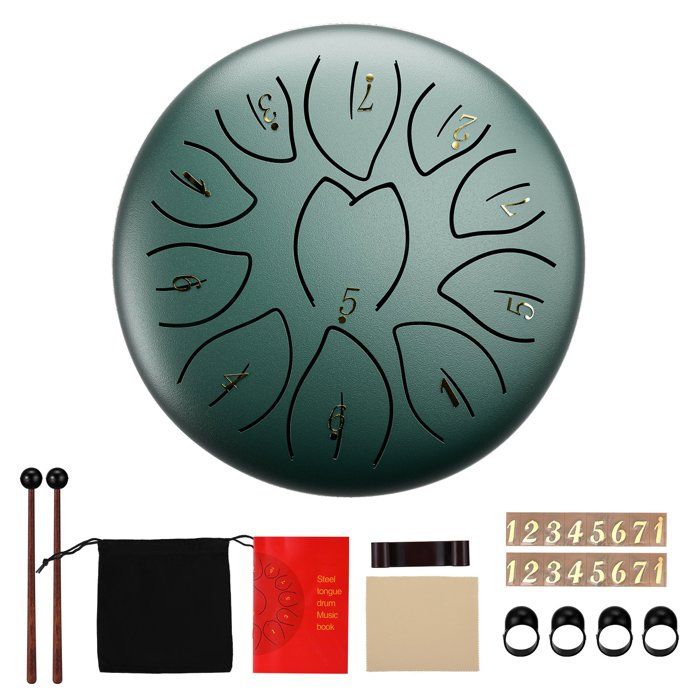 Kit Accessoires Pour Tongue Drum - 2 Baguettes, Support, 4 Médiators Et Autocollants - Pour Steel Tongue Drum