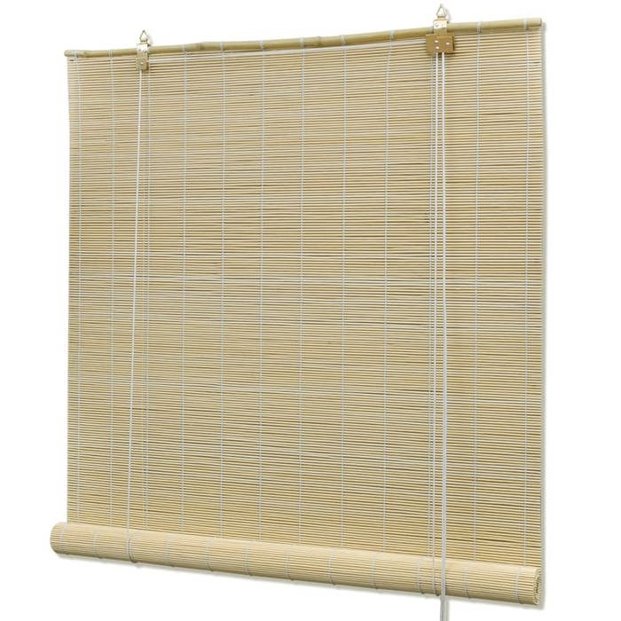 Contemporain Store roulant-Paravent extérieur en bambou 80x220 cm Naturel（9522832）ZKY
