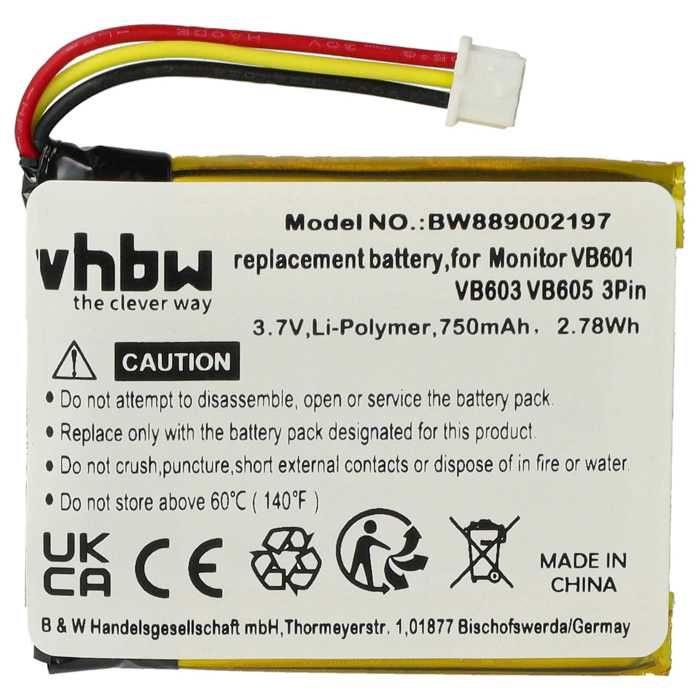 Batterie Vhbw Pour Babyphone Motorola GP80AAAHC3BMX - 700mAh, 3.6V NiMH - Rechargeable