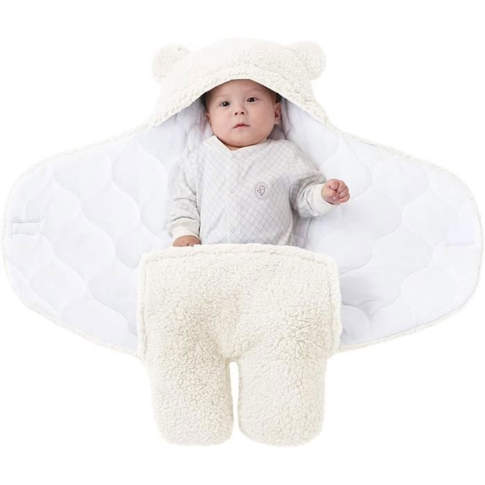 Couverture d'emmaillotage pour bébé naissance unisexe Sac de couchage nid d'ange puériculture à