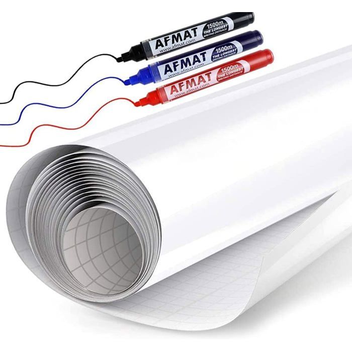 Venilia Film pour tableau blanc | Film pour tableau Tableau Rouleau Blanc | 67,5cm x 1,5m