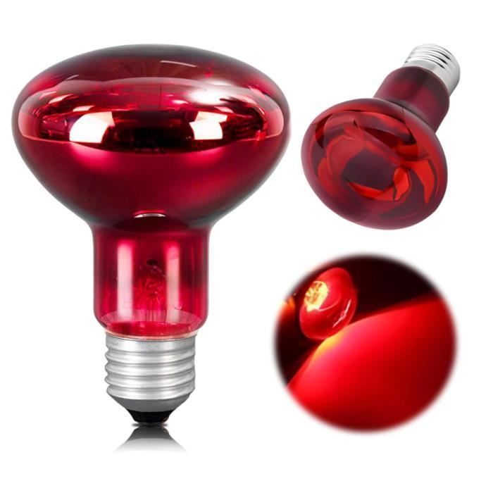 2 Pièces Lampe Chauffante Reptile E27 Lampe Chauffante Poussin 100W Ampoule Chauffante Lampe Chauffante pour Tortue Mult CHAUFFAGE