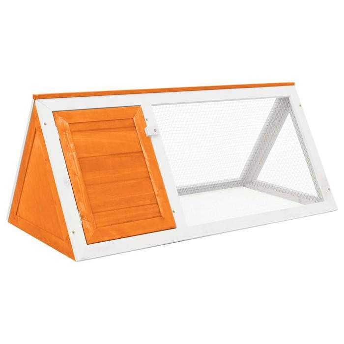 Cage pour petits animaux en bois - vidaXL - 98x50x41 cm - Bois de sapin - Grille en fer - Résistant aux intempéries