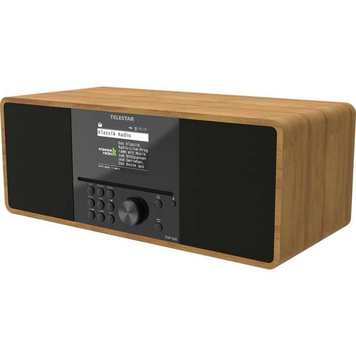 Telestar TOP 300 Holz Radio-lecteur CD Internet Internet DAB+ FM USB WiFi radio internet DAB+ CD Bluetooth AUX