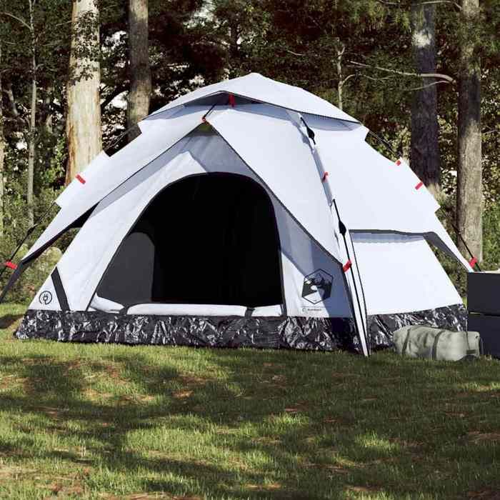 Tente de camping à dôme - vidaXL - 5 personnes - Libération rapide - Imperméable - Tissu occultant