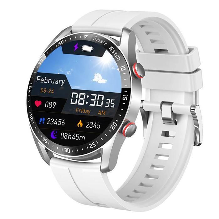 Montre connectée HW20 avec ECG+PPG bracelet business en acier inoxydable appels Bluetooth résistante à leau (I9)(Y089)