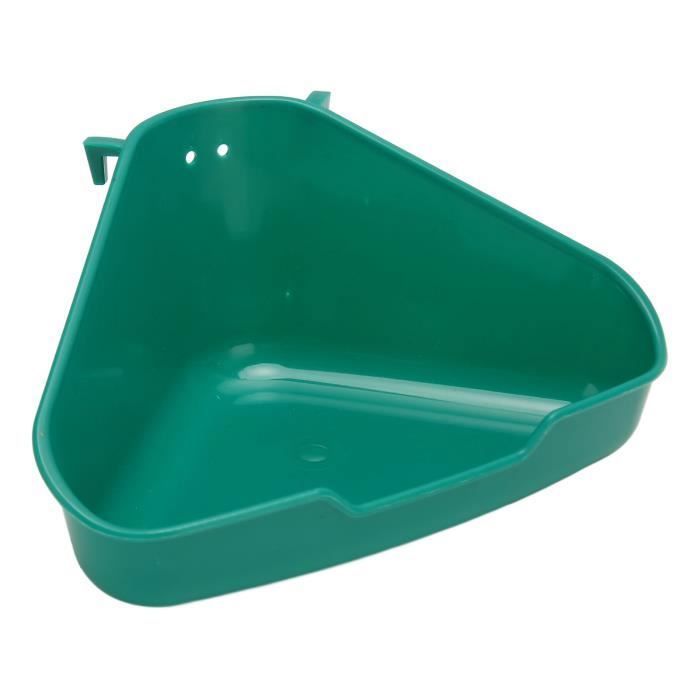 Bac à Litière dAngle - - Pour Petits Animaux - Plastique Robuste - Facile à Nettoyer - Anti-Déversement