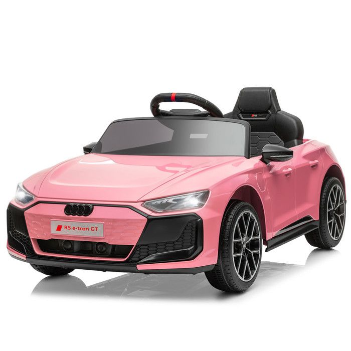 Voiture électrique 12V-45 Ah 3 vitesses avec télécommande 2.4 G pour enfants de 3 à 5 Ans Audi RS e-tron GT rose