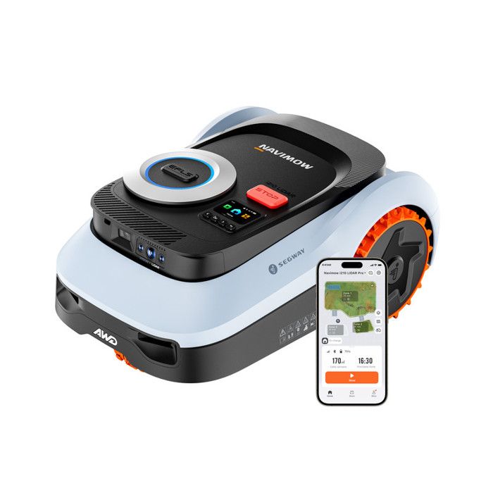 Segway Navimow i210 LiDAR Pro Robot tondeuse sans fil périphérique 1000m² LiDAR+Vision + NRTK AWD Xero - Turn cartographie auto