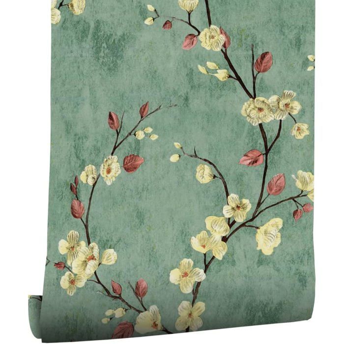 Papier Peint Auto-adhésif Vintage Imperméable - Film PVC Vinyle 44x600 cm - Autocollant Amovible pour Meubles Décoratifs