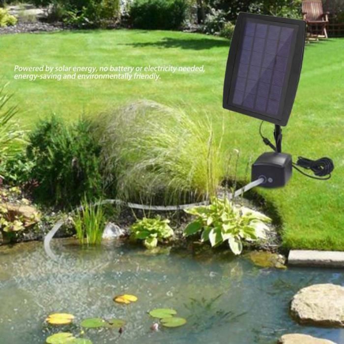 Oxygène à énergie solaire de pompe à air daérateur doxygène pour le réservoir de poissons détang de piscine .
