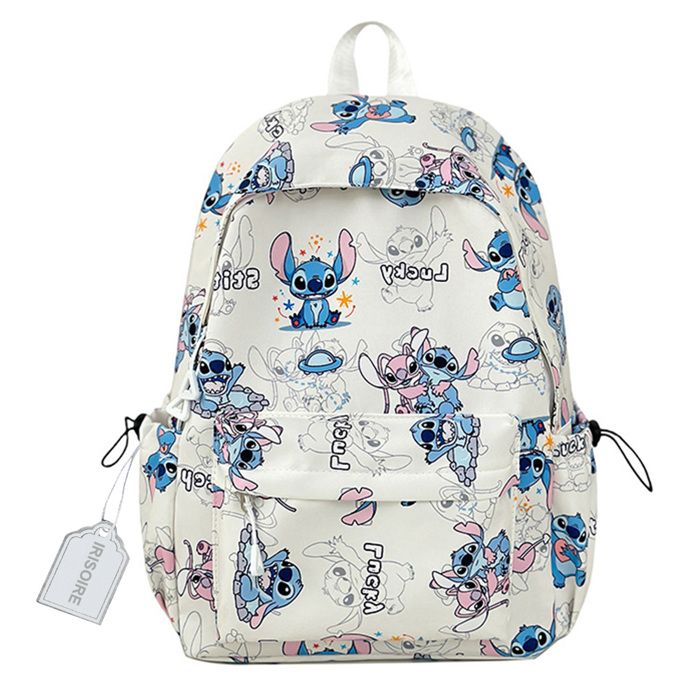 Sac à dos 30x13x40cm tissu en nylon motif de stitch grande capacité sac à dos léger bandoulière - Jucnuz - réglable cartable de de
