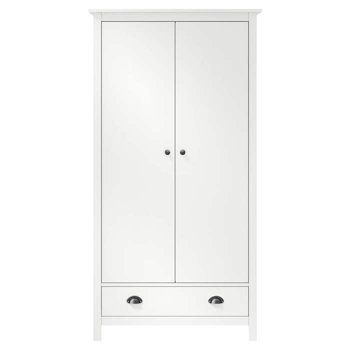 Garde-robe -(1 PCS）- Vidaxl - Armoire penderie Pour chambre à 2 portes Hill Blanc 89x50x170cm - bois de pin solide 994pnk77r