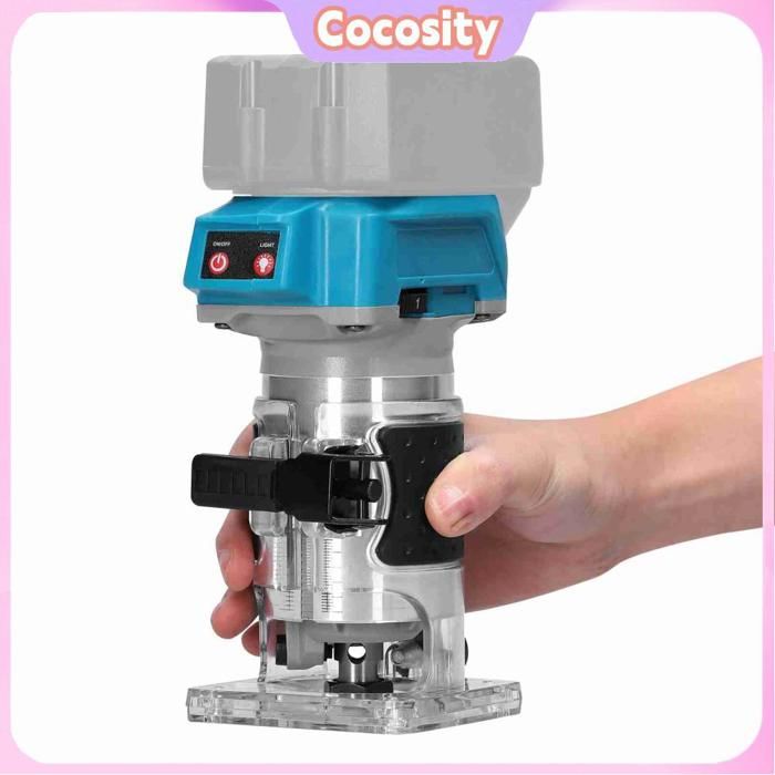 Cocosity Machine de gravure sur bois Routeur à bois sans balais à vitesse réglable multifonctionnel pour le outillage rabot