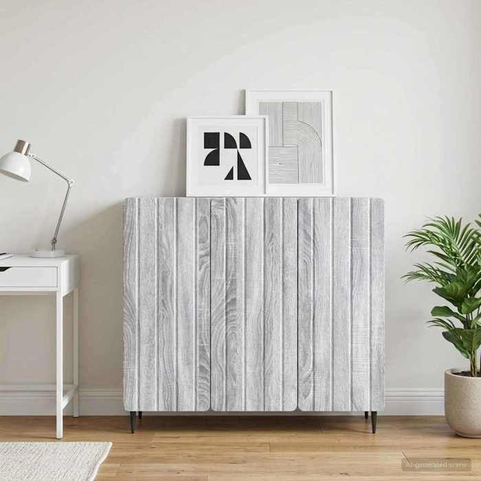 Buffet bas(1 pc）moderne - Placard Commode - pour salon - Sonoma gris 89 x 345 x 82 cm Bois dingénierie_26wjk72t