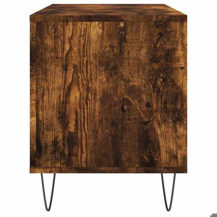 Armoire à disques chêne fumé 100x38x48 cm bois dingénierie_2 ans garantie_28513