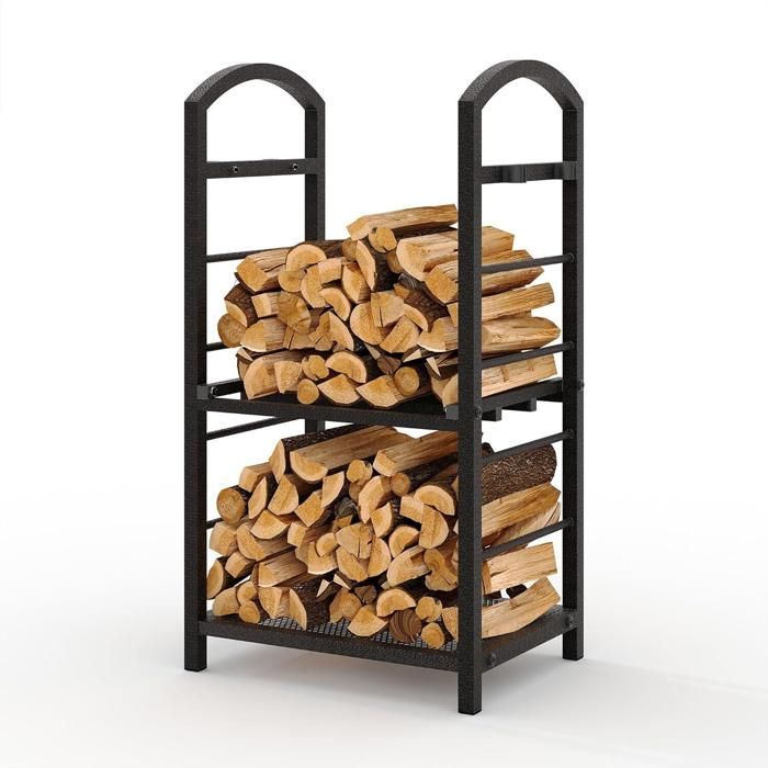 Support à bois de chauffage dextérieur de 30 po de haut poêle à bois ou terrasse cuivre