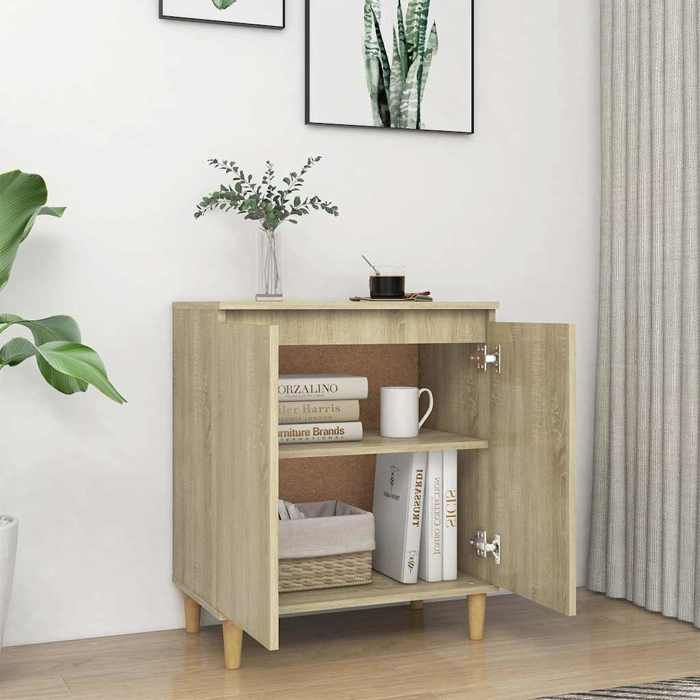 Neuf& 707635 Buffet - bahut - enfilade - vidaXL - Buffet avec pieds en bois Chêne sonoma Bois dingénierie - Pour rangement