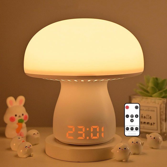 Lampe de Chevet Tactile pour Chambre Veilleuse Champignon avec et TéLée Lampe de Table à Intensité Blanc Blanc LAMPE A POSER