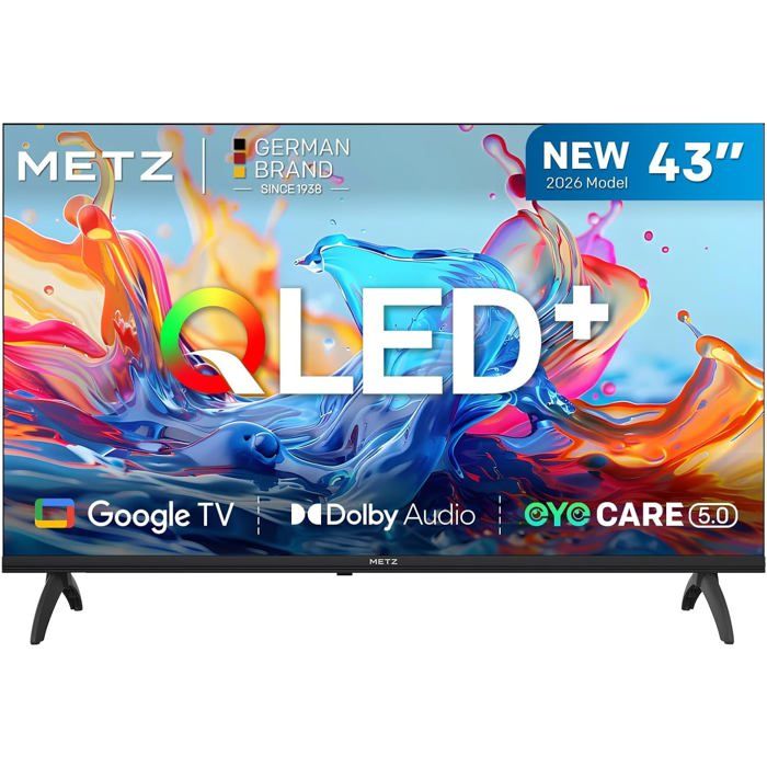 TV 43 Pouces 108cm FHD Google TV LED Gen 6 QLED HDR10 Dolby Audio Bluetooth 5.1 EyeCare DVB T T2 C S S2 CI Modèle 2026 TV