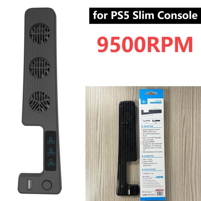 Nouveau Ventilateur De Reoidissement à Lumière RGB Pour Console PS5 Mince Avec 3 Ventilateurs, Port USB 3.0, Système De Reoidissement Silencieux Pour Accessoires De Jeu PS5 Slim