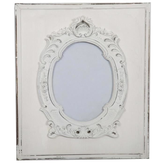 Blanc or Cadre Photo Cadre Photo Image Photo Cadre avec verre baroque antique 30*40