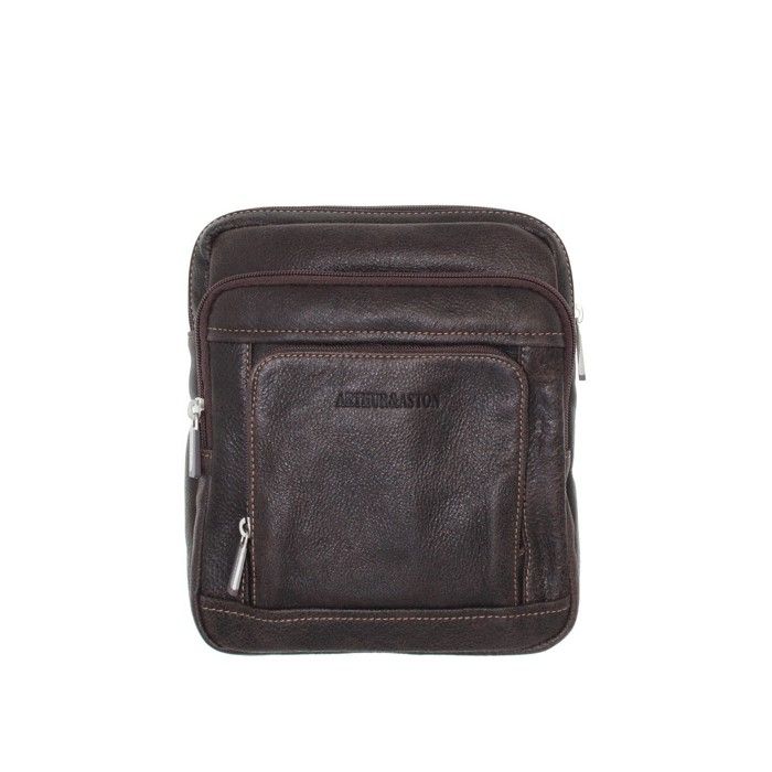 Serviette (sac) En Cuir Arthur & Aston - Couleur Châtaigne - 32 Cm De Haut - Neuf Avec étiquette