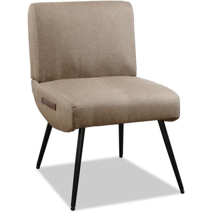 fauteuil lottie beige - assise tissu pieds metal noir - athm design - relaxation - 1 place - salon