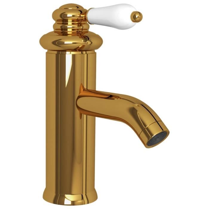 Robinet de lavabo de salle de bain Doré 130x180 mm | Leroy Merlin