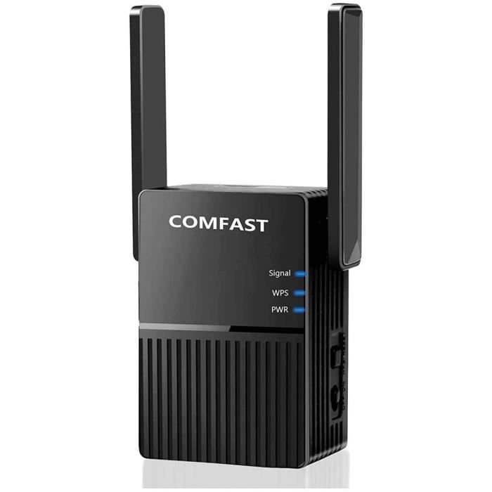 Répéteur WiFi Double Bande 1200 Mbps - Amplificateur Signal Avec Port Ethernet - Couverture 100 M²