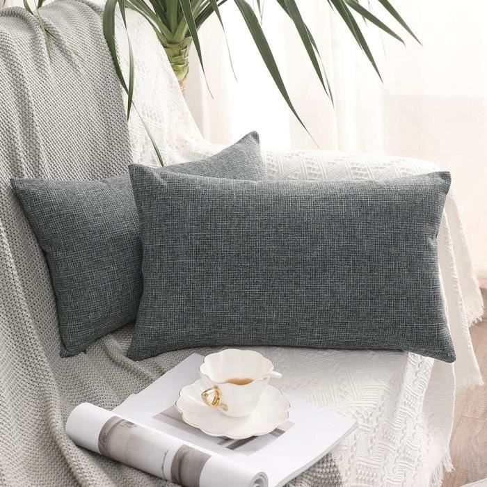 Miulee Lot De 2 Housses De Coussin D coratives Carr es En Imitation De miulee-lot-de-2-housses-de-coussin-d-coratives-carr-es-en-imitation-de