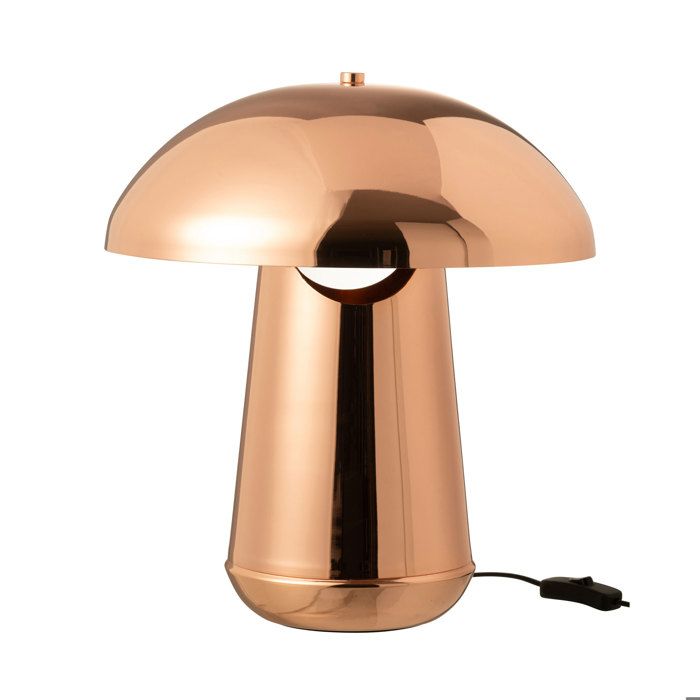 Lampe de table champignon 35x35x43 cm en métal cuivré