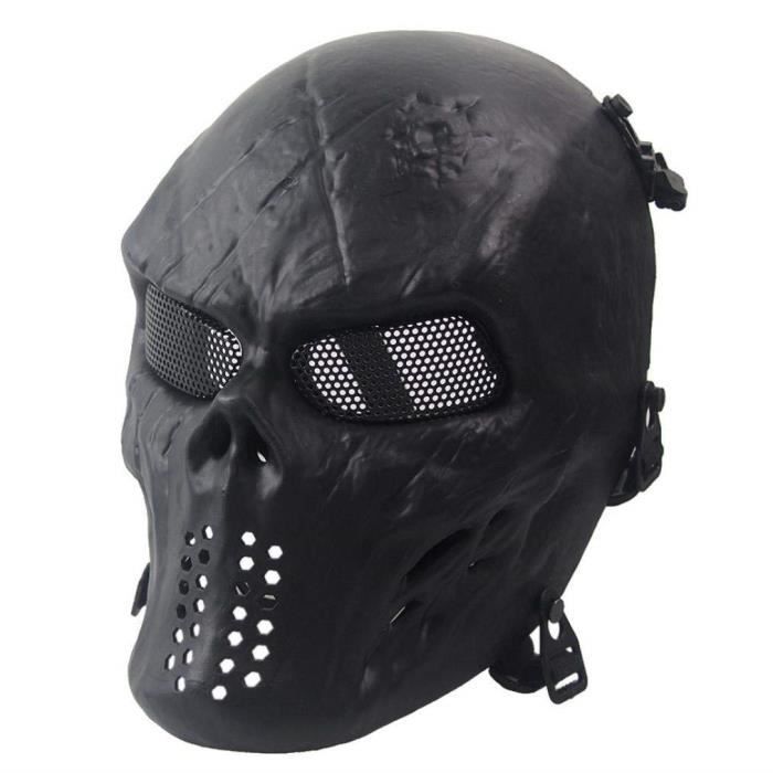 moto etc.. Ghost Style Deux trou Noir Cagoule Squelette T/ête de mort Masque visage Coque Airsoft Ski