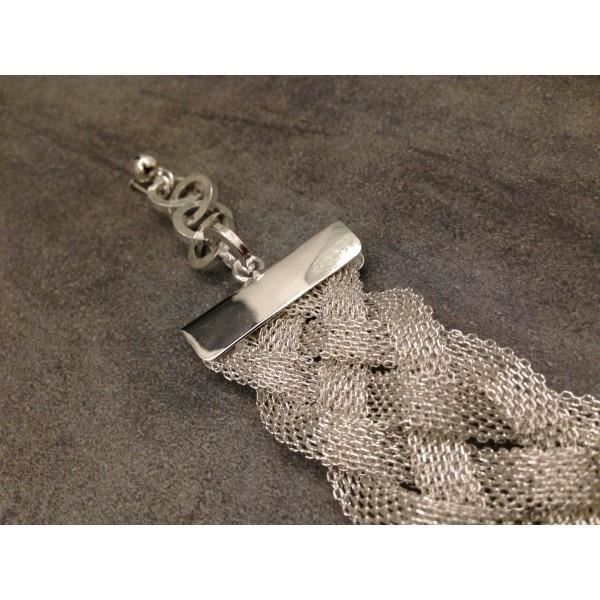 Bracelet Tressé Argent Femme
