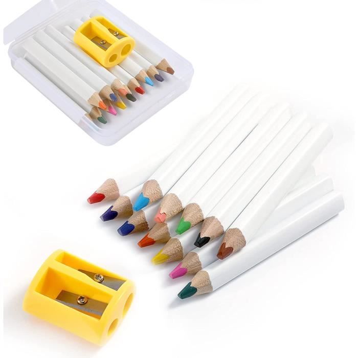 12 Pièces Crayons Triangulaires, Ensemble de Crayons de Couleur Gras