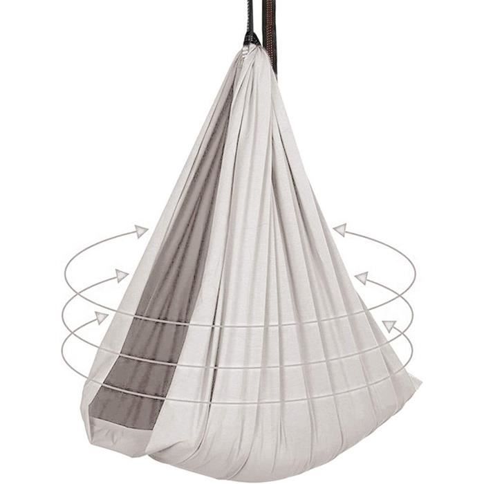 Hamac De Yoga Aérien 5 Mètres - Tissu Stretch Durable, Capacité 350 Kg - Kit Complet Avec Matériel De Fixation