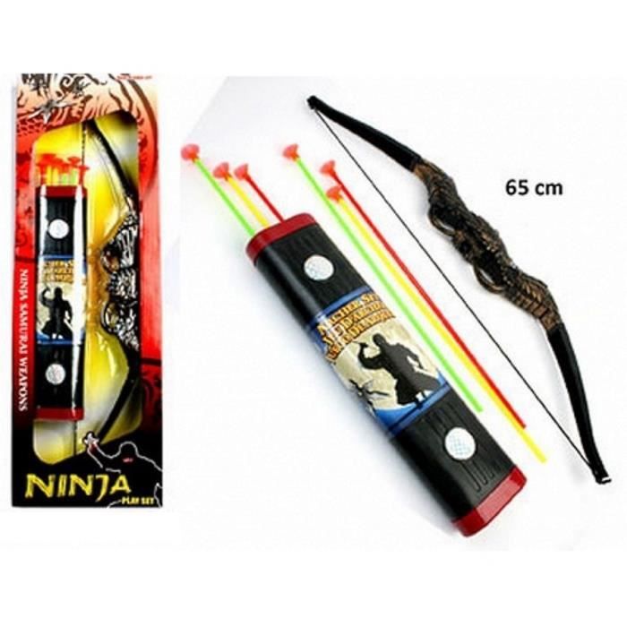 3 FLECHE 42 CM NINJA JOUET SET ARC 77 CM