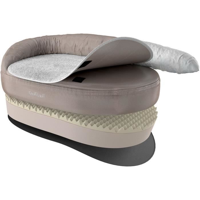 Comparer les prix de Knuffelwuff Jessy Lit  Panier Coussin Corbeille orthopédique pour chien  120 x 75 x 30cm beige