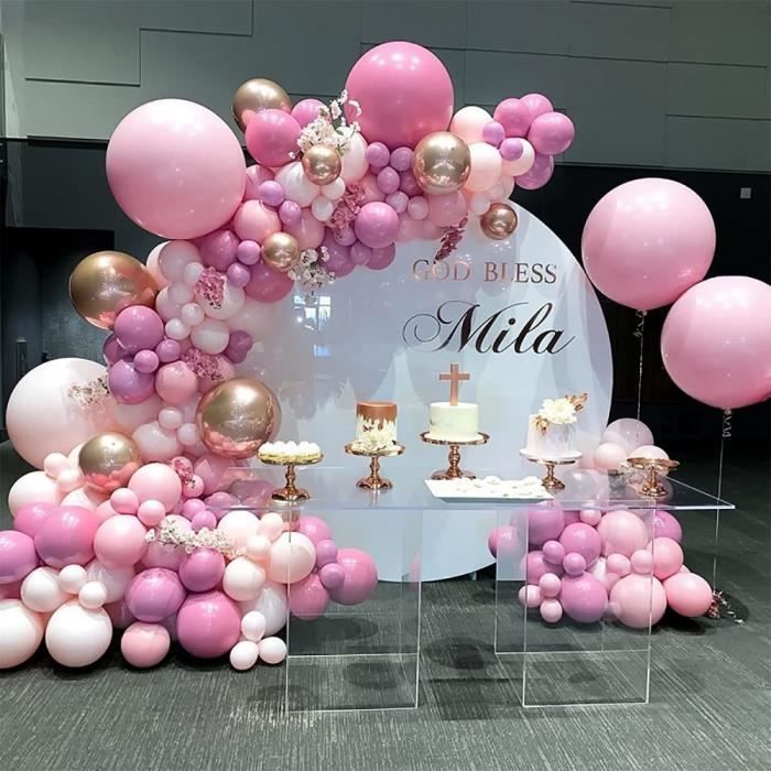 Arche Ballon Anniversaire Decoration Anniversaire Fille Ballon de Fête Kit  Anniversaire Fille Avec Bannière Happy Bithday Decoration Décorations de  Fête de Beignet : : Cuisine et Maison